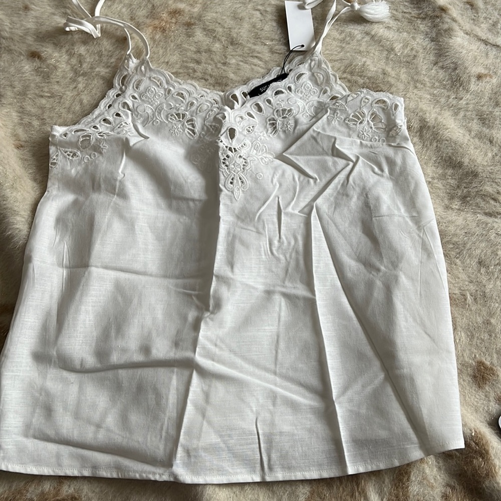 White linen tank